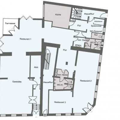 Grundriss Gastronomie